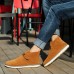 Men Soft Suede Leather High Top Flat Sneakers Boots Men Soft Suede Leather High Top Flat Sneakers Boots