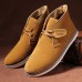 Men Soft Suede Leather High Top Flat Sneakers Boots Men Soft Suede Leather High Top Flat Sneakers Boots