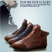 Comfy Men Casual Leather High Top Sneakers Ankle Boots Lace Up Shoes Comfy Men Casual Leather High Top Sneakers Ankle Boots Lace Up Shoes