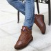Comfy Men Casual Leather High Top Sneakers Ankle Boots Lace Up Shoes Comfy Men Casual Leather High Top Sneakers Ankle Boots Lace Up Shoes