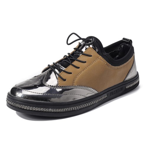 Men Casual Sneakers Microfiber Leather Lace Up Sneakers Men Casual Sneakers Microfiber Leather Lace Up Sneakers