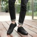 Men Casual Microfiber Hand Stitching Two-wear Way Loafers Men Casual Microfiber Hand Stitching Two-wear Way Loafers
