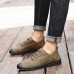 Men Casual Microfiber Hand Stitching Two-wear Way Loafers Men Casual Microfiber Hand Stitching Two-wear Way Loafers