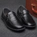 Men Comft Casual Elastic Band Genuine Leather Slip On Loafers Flats Men Comft Casual Elastic Band Genuine Leather Slip On Loafers Flats