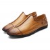 Men Lightweight Genuine Leather Casual Slip-on Flats Men Lightweight Genuine Leather Casual Slip-on Flats