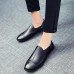 Men Lightweight Genuine Leather Casual Slip-on Flats Men Lightweight Genuine Leather Casual Slip-on Flats