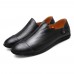 Men Lightweight Genuine Leather Casual Slip-on Flats Men Lightweight Genuine Leather Casual Slip-on Flats