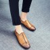 Men Lightweight Genuine Leather Casual Slip-on Flats Men Lightweight Genuine Leather Casual Slip-on Flats