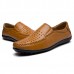 Men Soft Breathable Genuine Leather Hollow Outs Loafers Flats Shoes Men Soft Breathable Genuine Leather Hollow Outs Loafers Flats Shoes
