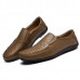 Men Soft Breathable Genuine Leather Hollow Outs Loafers Flats Shoes Men Soft Breathable Genuine Leather Hollow Outs Loafers Flats Shoes