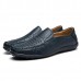 Men Soft Breathable Genuine Leather Hollow Outs Loafers Flats Shoes Men Soft Breathable Genuine Leather Hollow Outs Loafers Flats Shoes
