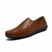Men Soft Breathable Genuine Leather Hollow Outs Loafers Flats Shoes Men Soft Breathable Genuine Leather Hollow Outs Loafers Flats Shoes