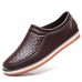 Men Casual Waterproof Soft Flats Woven Style Slip On Flats Loafers Men Casual Waterproof Soft Flats Woven Style Slip On Flats Loafers