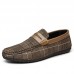 Men Soft Sole Breathable Plaid Pattern Flat Loafers Driving Shoes Men Soft Sole Breathable Plaid Pattern Flat Loafers Driving Shoes