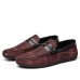 Men Soft Sole Breathable Plaid Pattern Flat Loafers Driving Shoes Men Soft Sole Breathable Plaid Pattern Flat Loafers Driving Shoes