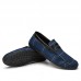 Men Soft Sole Breathable Plaid Pattern Flat Loafers Driving Shoes Men Soft Sole Breathable Plaid Pattern Flat Loafers Driving Shoes