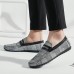 Men Soft Sole Breathable Plaid Pattern Flat Loafers Driving Shoes Men Soft Sole Breathable Plaid Pattern Flat Loafers Driving Shoes