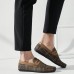 Men Soft Sole Breathable Plaid Pattern Flat Loafers Driving Shoes Men Soft Sole Breathable Plaid Pattern Flat Loafers Driving Shoes