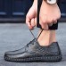 Hand Stitching Genuine Leather Soft Daily Casual Flats Hand Stitching Genuine Leather Soft Daily Casual Flats