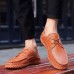 Hand Stitching Genuine Leather Soft Daily Casual Flats Hand Stitching Genuine Leather Soft Daily Casual Flats