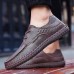 Hand Stitching Genuine Leather Soft Daily Casual Flats Hand Stitching Genuine Leather Soft Daily Casual Flats