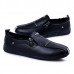 Breathable Men Slip-on Size Zipper Leather Flats Breathable Men Slip-on Size Zipper Leather Flats