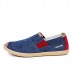 Men Casual Soft Sole Elastic Band Cap Toe Slip On Canvas Flat Loafers Men Casual Soft Sole Elastic Band Cap Toe Slip On Canvas Flat Loafers