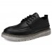 Men Soft Casual Stitching Platform Leather Loafers Men Soft Casual Stitching Platform Leather Loafers