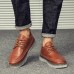 Men Soft Casual Stitching Platform Leather Loafers Men Soft Casual Stitching Platform Leather Loafers