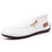 Men Casual Soft Sole Side Zipper Leather Flat Loafers Men Casual Soft Sole Side Zipper Leather Flat Loafers