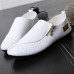 Men Casual Soft Sole Side Zipper Leather Flat Loafers Men Casual Soft Sole Side Zipper Leather Flat Loafers
