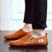 Men Casual Soft Sole Side Zipper Leather Flat Loafers Men Casual Soft Sole Side Zipper Leather Flat Loafers