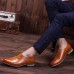 Men Casual Business Comfy Genuine Leather Flat Loafers Slip On Oxfords Men Casual Business Comfy Genuine Leather Flat Loafers Slip On Oxfords