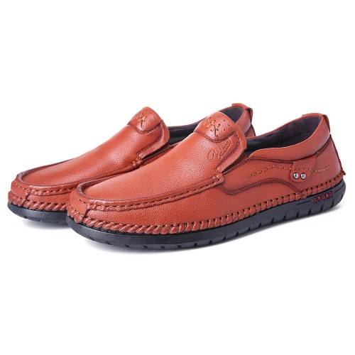 Menico Men Soft Casual Business Genuine Leather Flats Menico Men Soft Casual Business Genuine Leather Flats