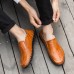 Men Soft Microfiber Casual Business Hand Stitching Flats Men Soft Microfiber Casual Business Hand Stitching Flats