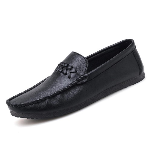 Men Low Top Soft Sole Breathable Leather Slip On Flat Loafers Men Low Top Soft Sole Breathable Leather Slip On Flat Loafers