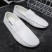 Men Low Top Soft Sole Breathable Leather Slip On Flat Loafers Men Low Top Soft Sole Breathable Leather Slip On Flat Loafers