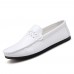 Men Low Top Soft Sole Breathable Leather Slip On Flat Loafers Men Low Top Soft Sole Breathable Leather Slip On Flat Loafers