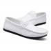 Men Low Top Soft Sole Breathable Leather Slip On Flat Loafers Men Low Top Soft Sole Breathable Leather Slip On Flat Loafers