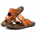 Men Casual Leather Soft Sole Clip Toe Slippers Sandals Men Casual Leather Soft Sole Clip Toe Slippers Sandals