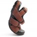 Men Breathable Adjustable Hook Loop Leather Sandals Beach Shoes Men Breathable Adjustable Hook Loop Leather Sandals Beach Shoes