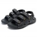 Men Breathable Adjustable Hook Loop Leather Sandals Beach Shoes Men Breathable Adjustable Hook Loop Leather Sandals Beach Shoes