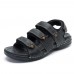 Men Breathable Adjustable Hook Loop Leather Sandals Beach Shoes Men Breathable Adjustable Hook Loop Leather Sandals Beach Shoes