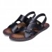 Men Casual Breathable Two Way Wear Microfiber Leather Sandals Summer Shoes Men Casual Breathable Two Way Wear Microfiber Leather Sandals Summer Shoes