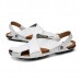 Men Soft Genuine Leather Beach Slippers Sandals Slip On Shoes Men Soft Genuine Leather Beach Slippers Sandals Slip On Shoes