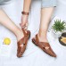 Men Soft Genuine Leather Beach Slippers Sandals Slip On Shoes Men Soft Genuine Leather Beach Slippers Sandals Slip On Shoes