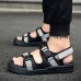 Men Casual Breathable Two Straps Hook Loop Sandals Open Toe Shoes Men Casual Breathable Two Straps Hook Loop Sandals Open Toe Shoes