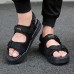 Men Casual Breathable Two Straps Hook Loop Sandals Open Toe Shoes Men Casual Breathable Two Straps Hook Loop Sandals Open Toe Shoes
