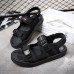 Men Casual Breathable Two Straps Hook Loop Sandals Open Toe Shoes Men Casual Breathable Two Straps Hook Loop Sandals Open Toe Shoes