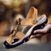 Men Soft Comfy Outdoor Hiking Leather Slipper Sandals Men Soft Comfy Outdoor Hiking Leather Slipper Sandals